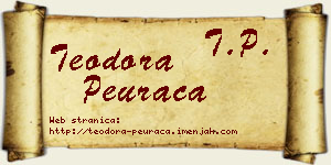Teodora Peurača vizit kartica